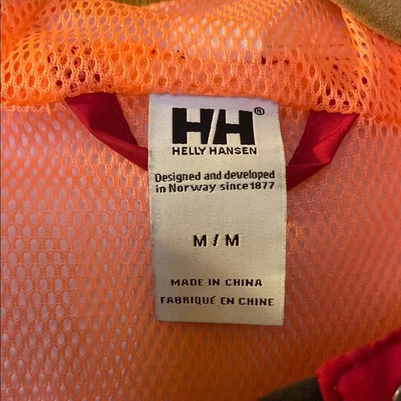 Helly Hansen Hot Pink Rain Jacket Weather-Resistant Hooded Design - Picture 3 of 5